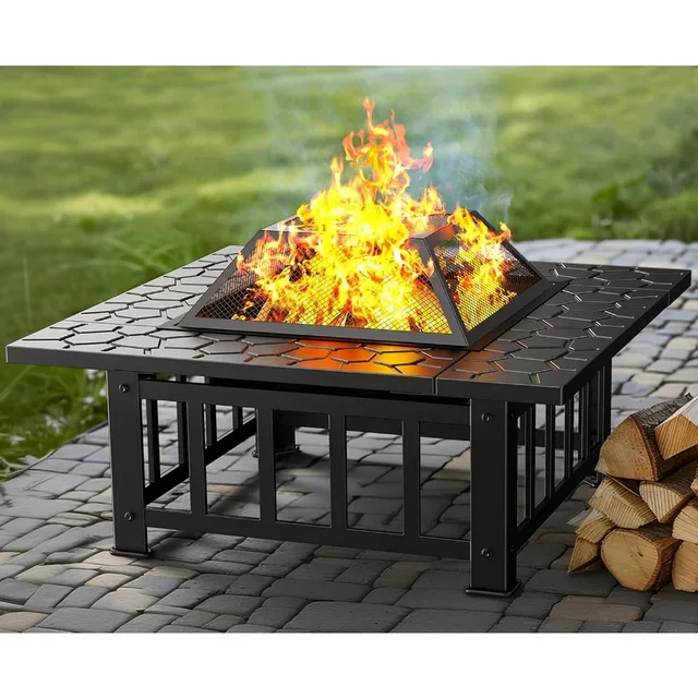 32-Inch 3-in-1 Multi-Purpose Outdoor Fire Pit Table 1