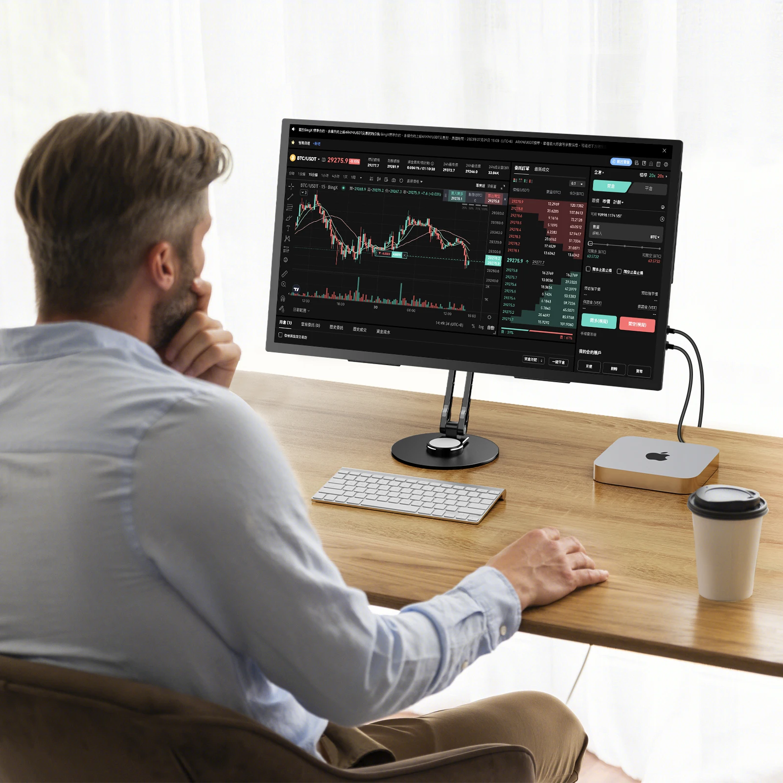 Supporto Scrivania Acciaio Supporto Per Monitor Da Scrivania