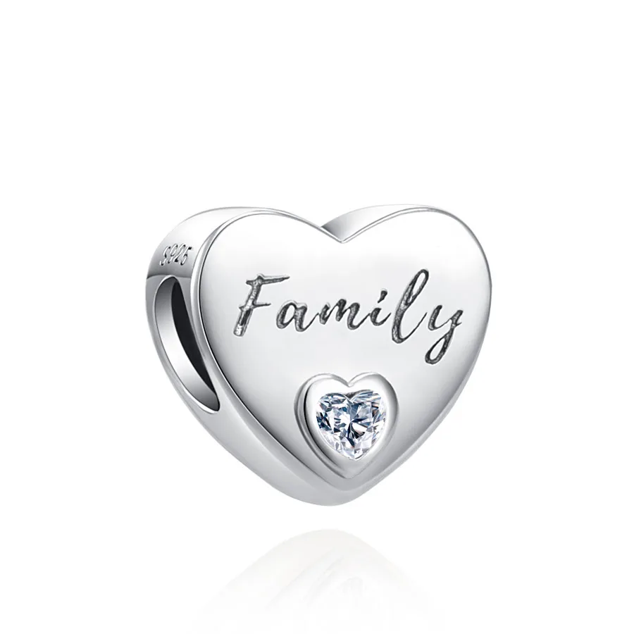 925 Sterling Silver Charm Jewelry Accessories Heart Grandpa Grandma Husband Niece Diy Bead Fit Original Bracelet Women beads charms,charm jewelry,loose beads,sterling silver jewelry,charm bead,silver charm bracelet,sterling silver beads,beads jewelry,silver charm bead,sterling silver beads charm