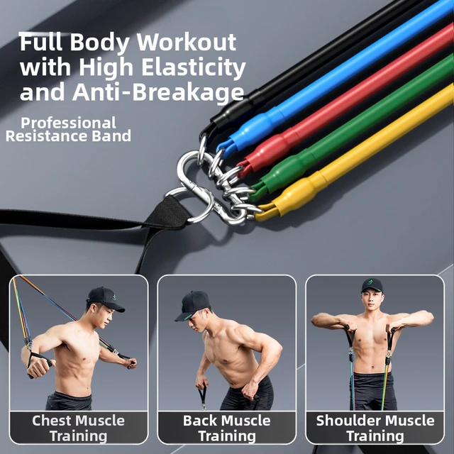 90-240 lbs Pull Rope, Resistance Bands, Portable Fitness Equipment, Ankle Strap, Chest Expander, Elastic Exercise Band 4