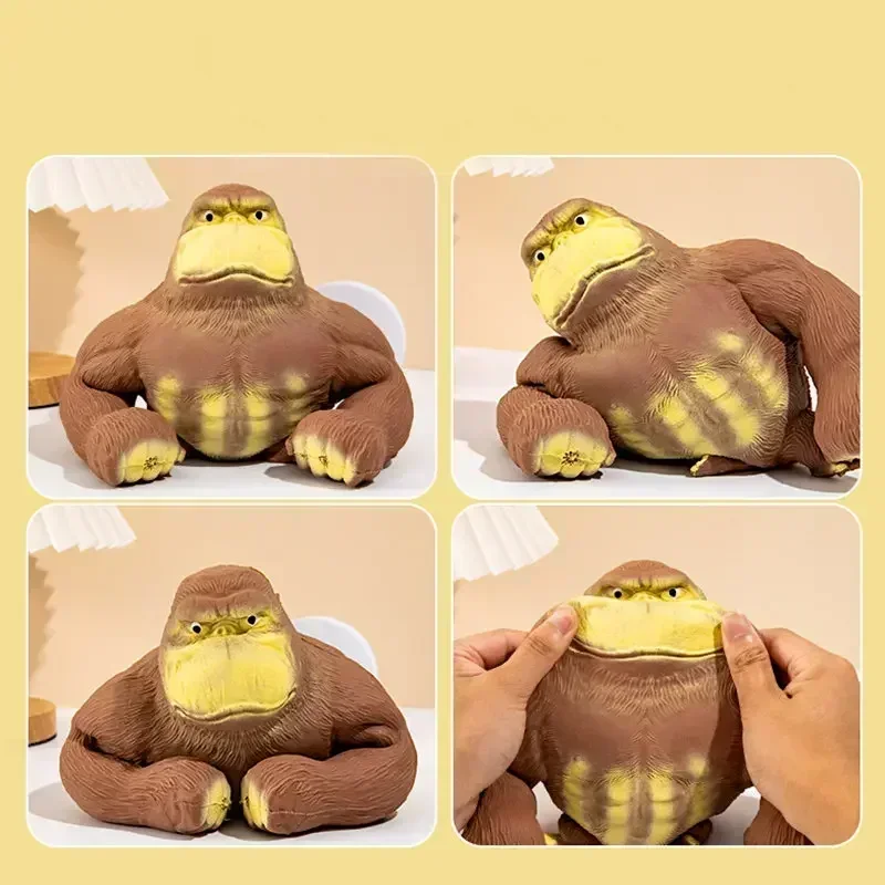 GORILLE ANTI-STRESS JOUET Gomme Extensible Tiktok Singe Deformed