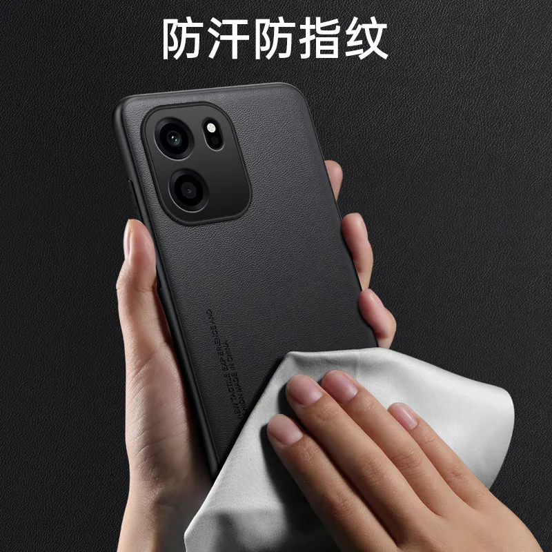 Enhanced Leather Matte Shockproof Case with Silicone Soft Frame Cover and Bumper Shell