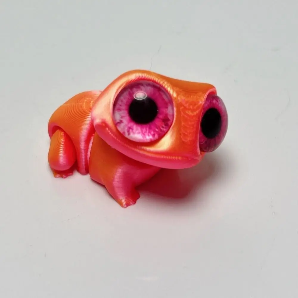 Cute Big Eyes 3D Printed Frogs Ornament Cartoon Realistic 3D Printed Frog Model Handicraft Figurine 3D Printed Frog Toy Kids