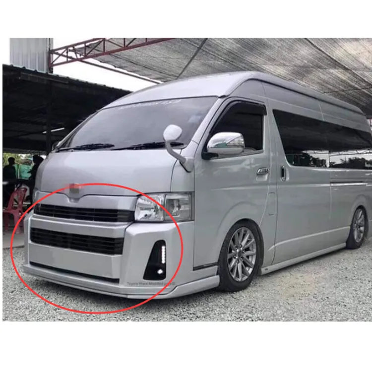 2014 upgrade 2019 hiace bus bumper grille wide body hiace appearance upgrade kit