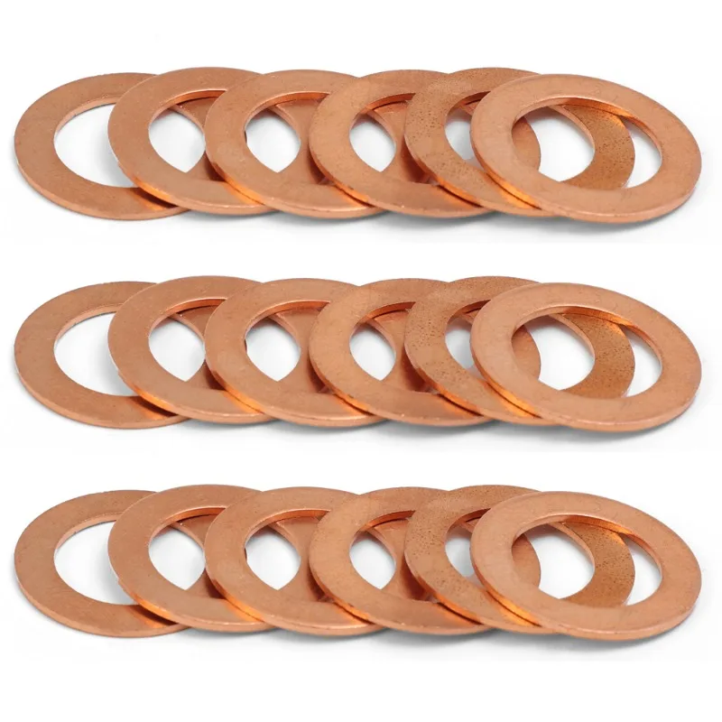 Honda Auto Engine Oil Pan Screw Gaskets M14 Copper Oil Drain Plug Sealing Washer 100/50/20/10pcs