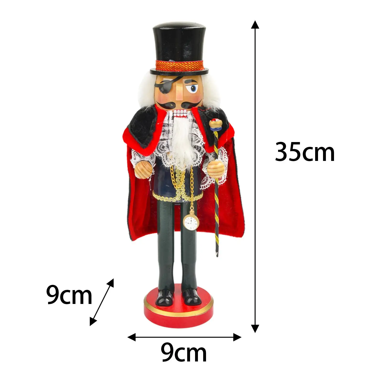 

Wooden Nutcracker Ornaments Doll Holiday Present Scene Layout Accessories Pirate Nutcracker Figures Christmas Desktop Decoration