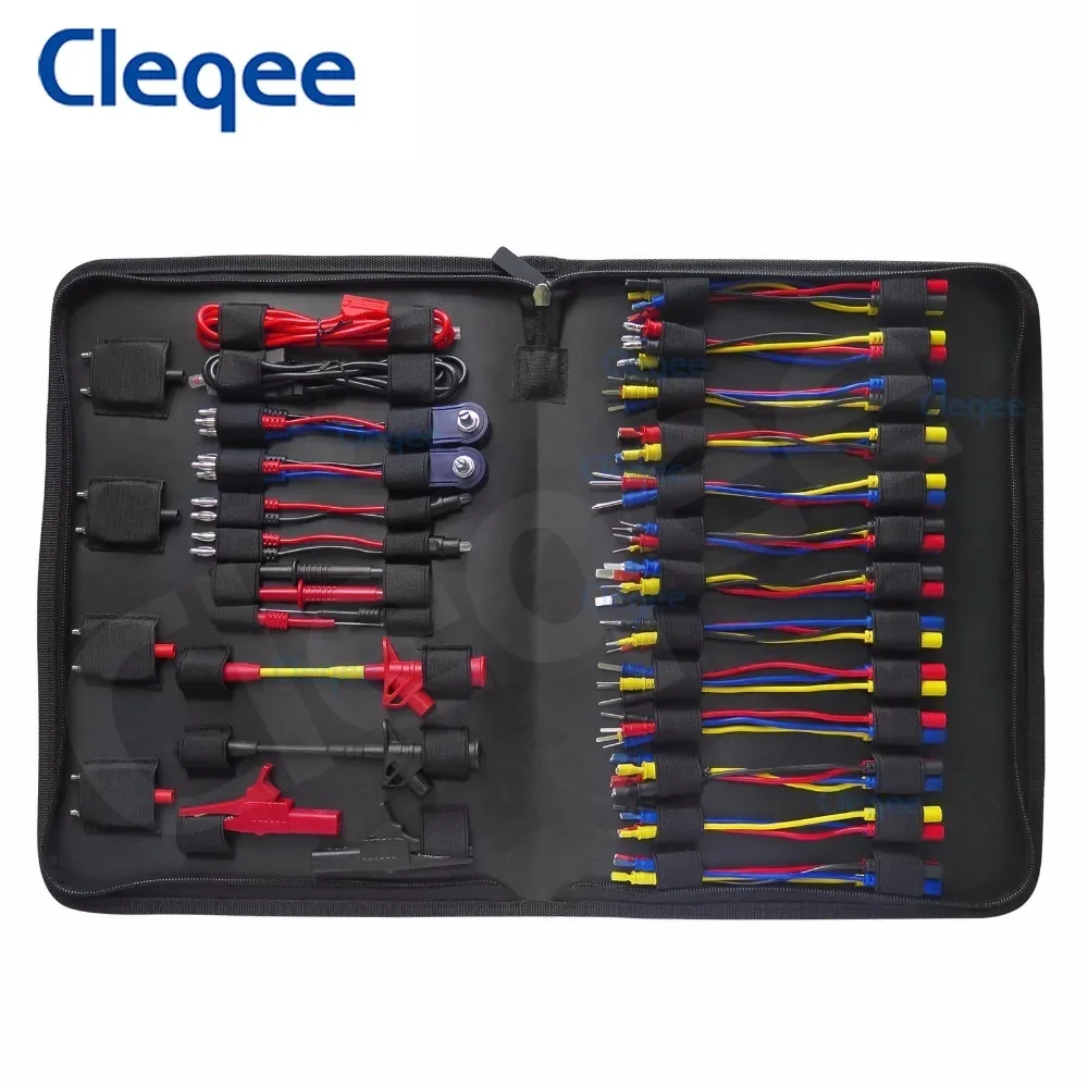 

Cleqee P1970 70PCS Professional Automotive Diagnostic Tool Tester Multimeter Test Lead Kit Electronic Connectors for Auto Repair