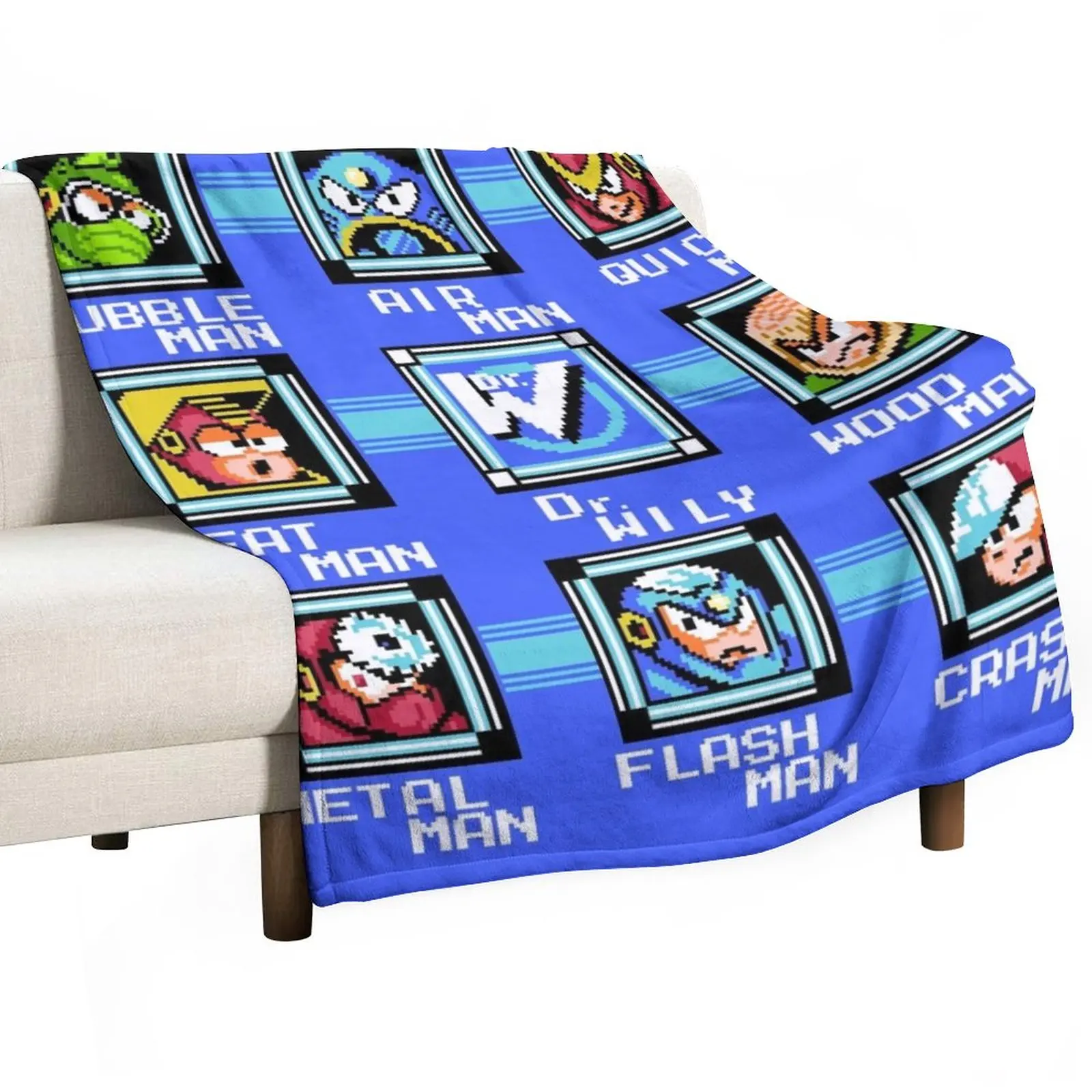 

Mega Man 2 - Stage Select Throw Blanket Heavy Blanket Quilt Blanket