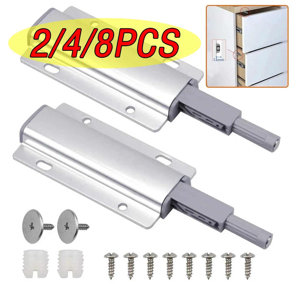 2/4/8PCS Push To Open System Damper For Cabinet Door Cupboard Catch For Home Kitchen Furniture Hardware Home Accessories magnetic cabinet catches door closer door catches magnetic cabinet latches cabinet door latch