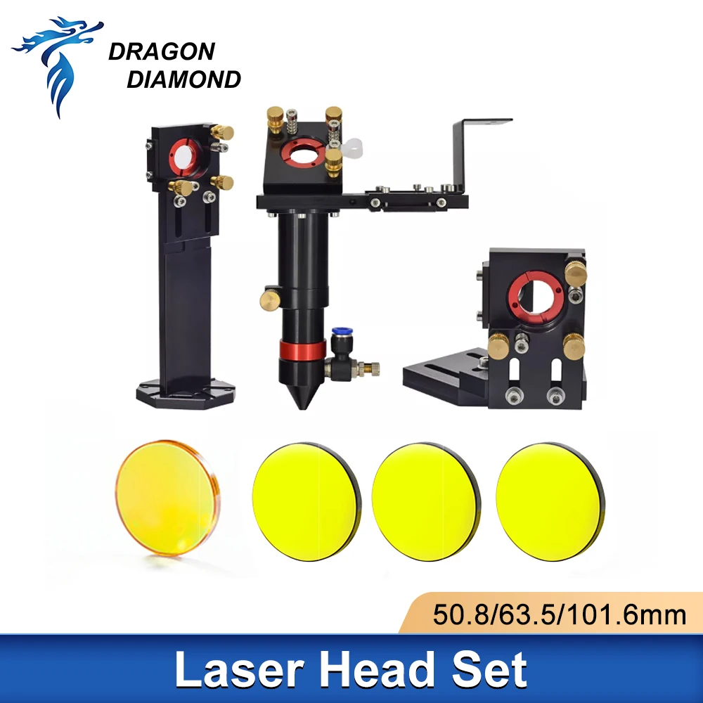 Лазерная головка DRAGON DIAMOND Co2 50 8/63 5/101 6 мм диаметр 20 Фокусирующая линза + 3 зеркала 25