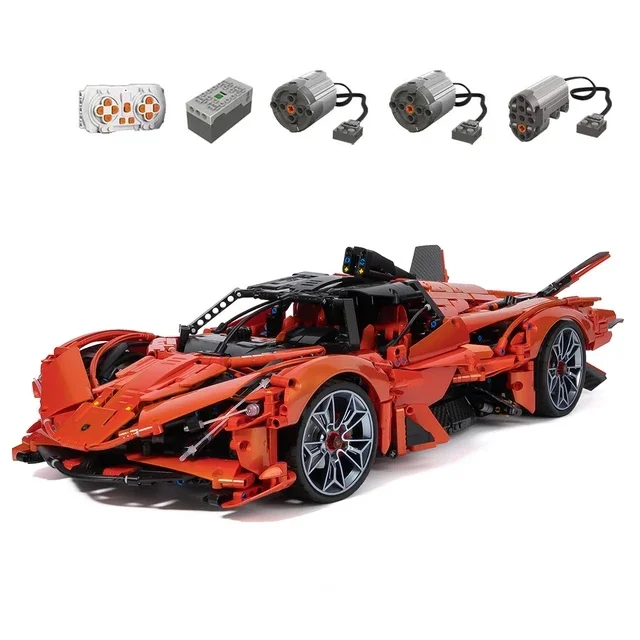 

New Technical Apolloed EVO Moter Power RC Sports Car Building Blocks Racing Vehicle Assemble Bricks Toys For Adult Kids Gifts