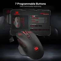Souris Gamer Redragon M656 – Sans Fil 2.4GHz, 4000 DPI, 7 Boutons, LED Rouge 2