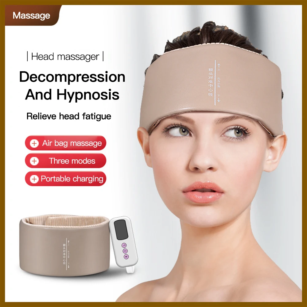 

Electric Head Massage belt Stress Relief Kneading Meridian Dredging Hot Compress Headache Sleep Aid Therapy Instrument