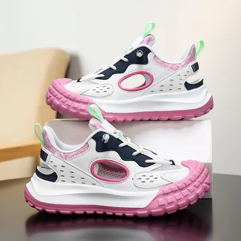 Sport Lover Kids Mesh Sneakers Rapid Sweat Evaporation Design Daily Outdoor Fitness Running Play Shoes
