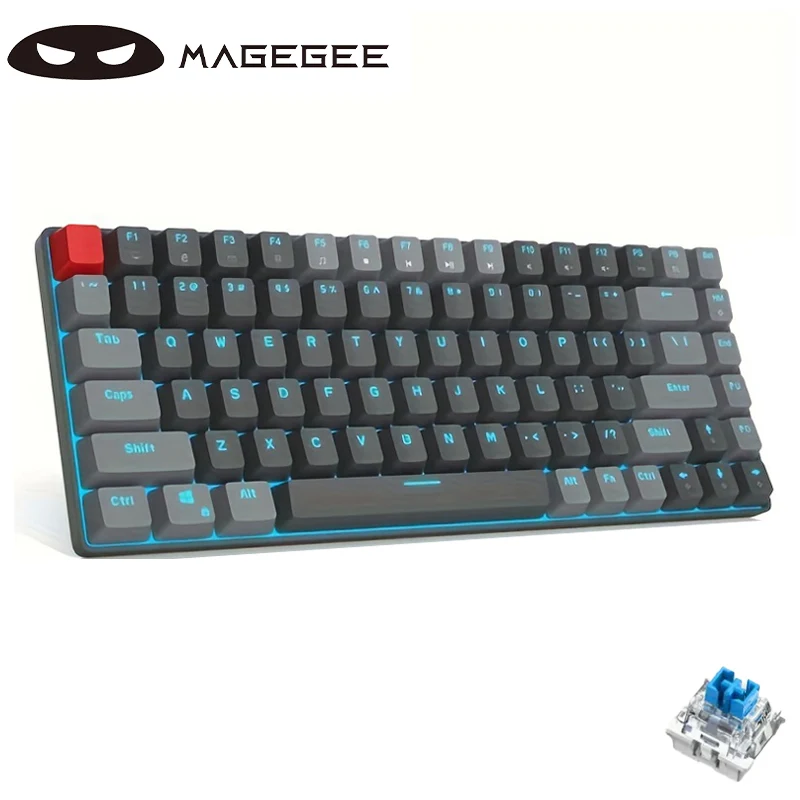 

Механическая клавиатура MageGee 75%, проводная игровая клавиатура STAR84, одиночная компактная портативная Офисная Клавиатура