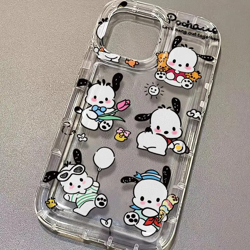 thumbnail image 1 of Cute Pochacco Phone Case for iPhone 15 14 13 12 11 Pro Max XR XS X 8 7 6 6S Plus SE 2020 Shockproof Transparent Back Cover, 1 of 5