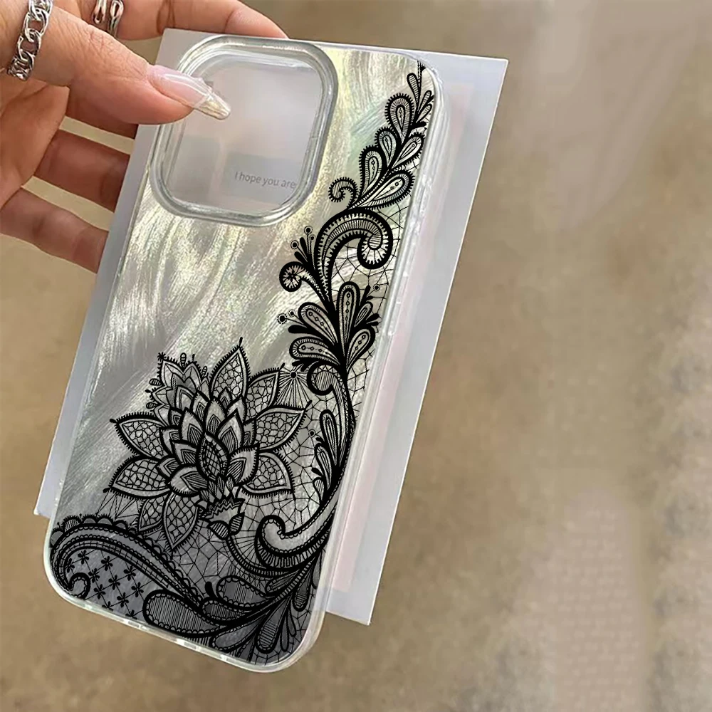 Elegant Hollow Lace Design Phone Case Cover