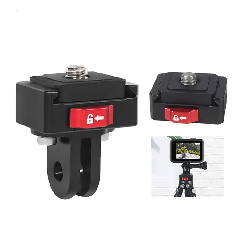 

Mini Quick Release Mount for Gopro Camera Insta360 Action Camera Anti-shake Quick Installation Quick Release Base Tripod Head