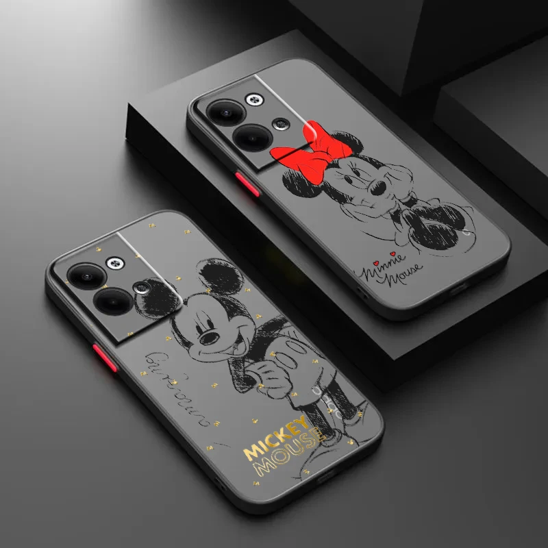

Cute Minnie Mickey For OPPO Realme GT Neo Q5 Q3S Q3T Master 8 7 6 Lite Pro Frosted Translucent Hard Phone Case Cover Coque Capa