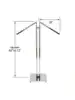 SSWBasics Chrome 2-Way Clothing Display Rack - Sleek Retail Clothing Rack with Slant Arms for Garment Display 48"-72"H 3 3