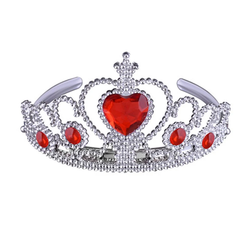 Girls Plastic Hairband Rhinestone Princess Crown Headband Heart Birthday Tiara For Party Hair Accessories hair accessory,hair headdress,hair band crown