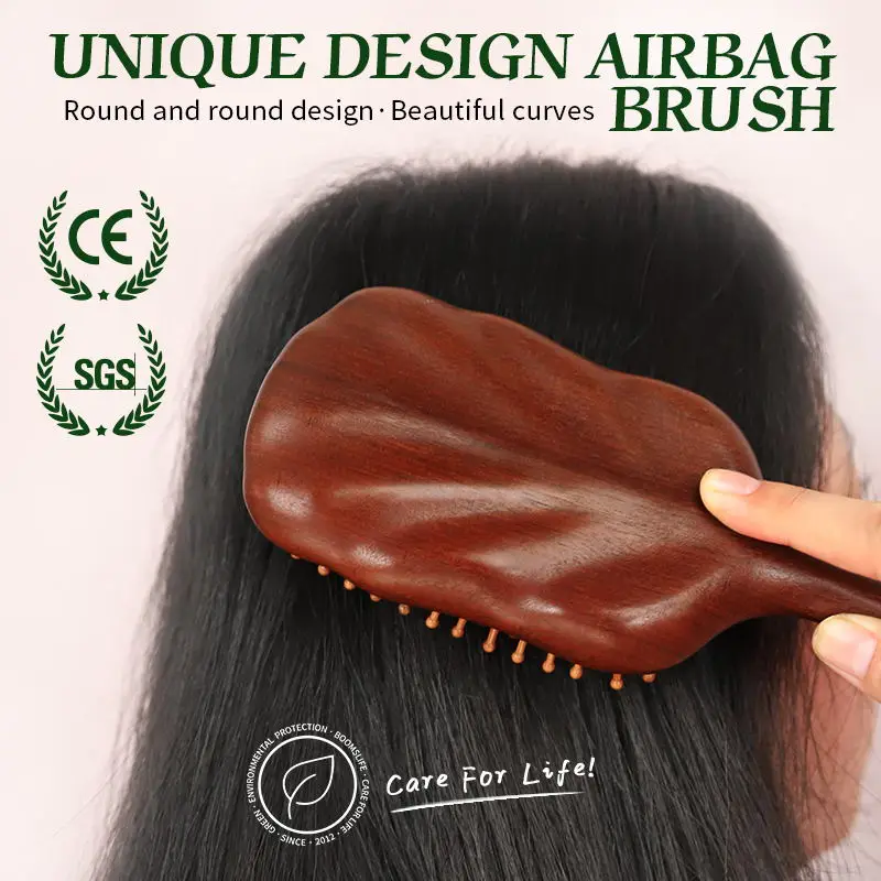 Hair Brush Luxurious Sandalwood Hair Brush Women Wide Teeth Paddle Wooden Comb for Hair Massage Scalp Brosse Cheveux