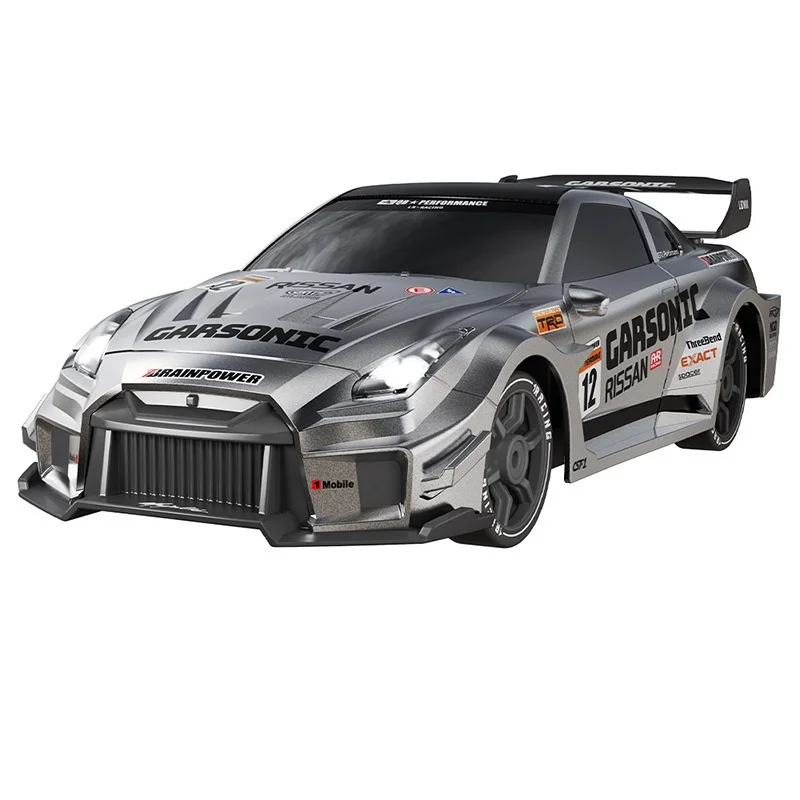 가르소닉 RC GTR 드리프트 레이싱카 2.4G 무선 조종 4륜 구동 2모터 드라이브 무단 변속 LED 라이트 시스템 포함 남아용 어린이용