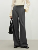 FSLE Women Spring Black Suit Sets Office Lady Temperament Short Single Button Blazers Full Length Trousers 25FS11065+25FS11066 - Image 2