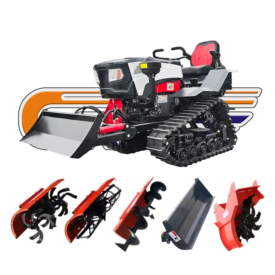 Customized 2025 New Rubber Track Crawler Traktor 25hp 35 Hp 50 Hp 60hp 80hp 100 Hp Farm Crawler Mini Tractor 4x4 Agriculture