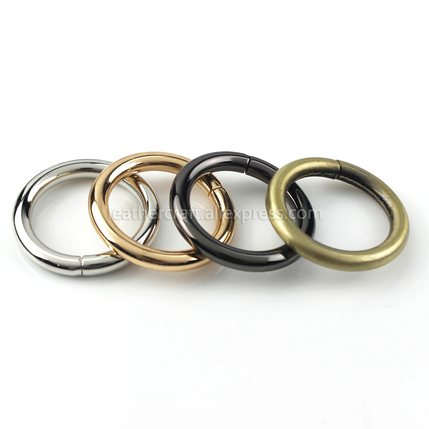 20pcs Brass/stainless Steel Lock O Ring Key Ring Loop Quick Release Keychain  Loop Split Rings Leather Garment Accessories - AliExpress