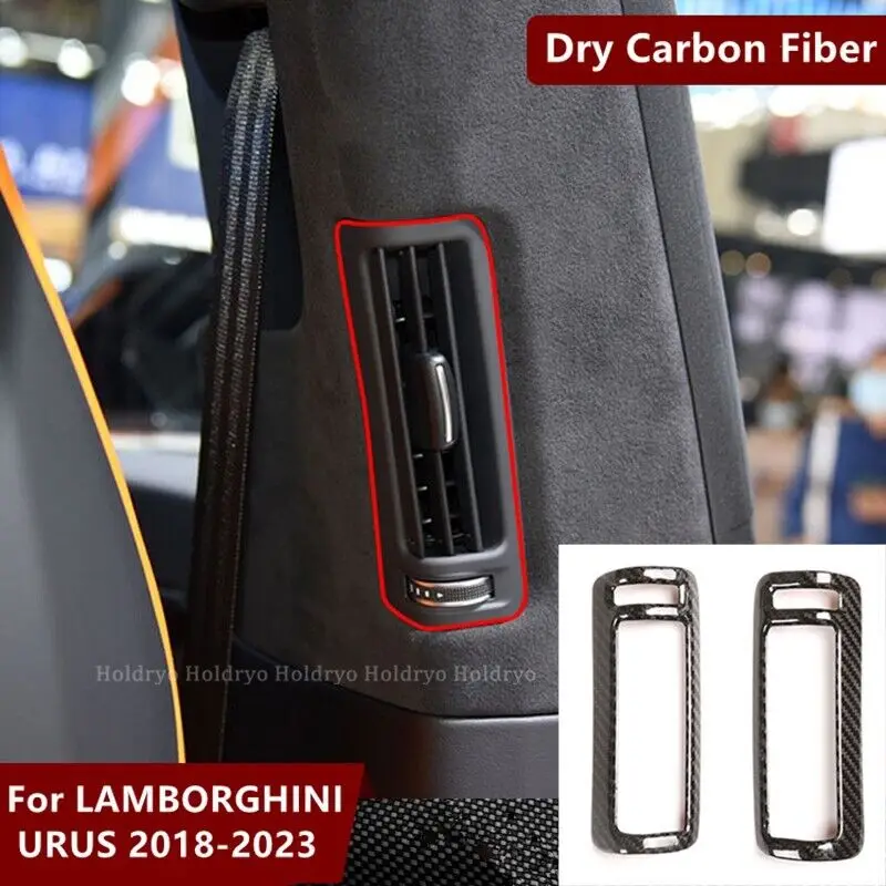 

Dry Carbon Fiber B Pillar Air Vent Trim Cover Fit for LAMBORGHINI URUS 2018up