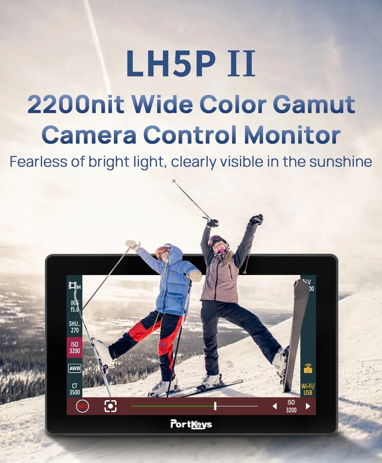 .Portkeys LH5P II 5.5 inch 2200NIT Full HD 4K Touch Focus Monitor for Sony Pansonic Canon BMD On-camera Touch Screen Monitor