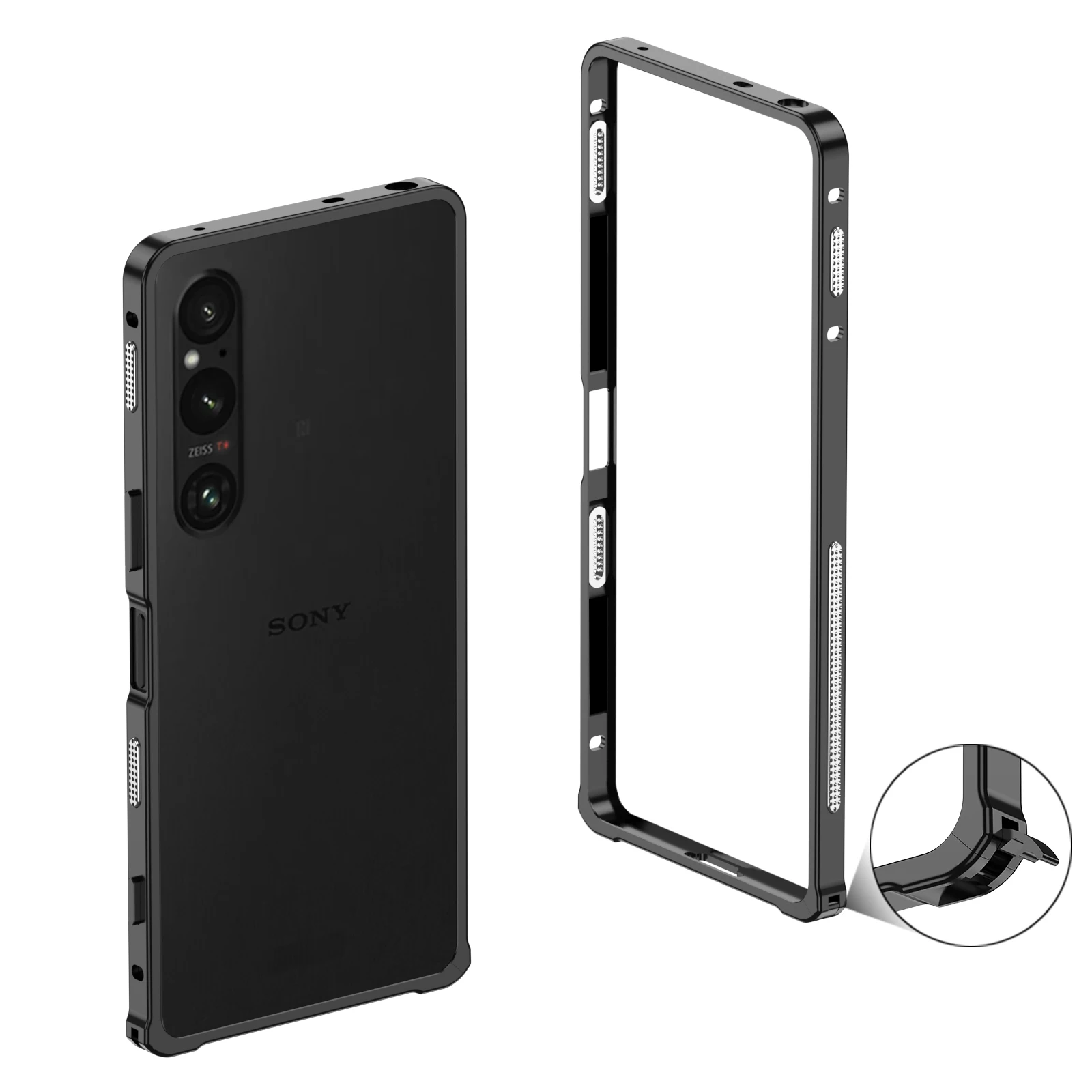 Ultra-Thin Metal Frame Case with Heat Dissipation and Seahorse Buckle Design