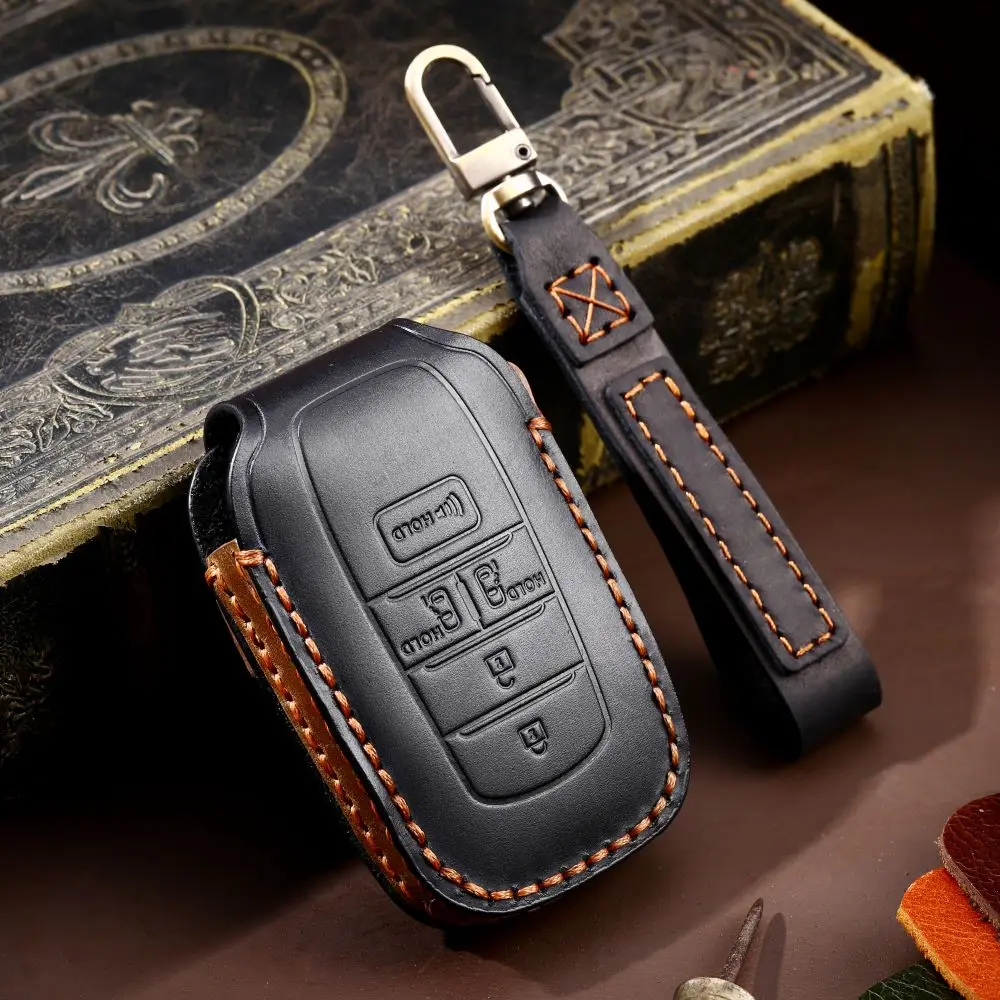 

For Toyota SIENNA Leather Car Key Case Cover Car Remote Key Holder Fob Shell Accessories