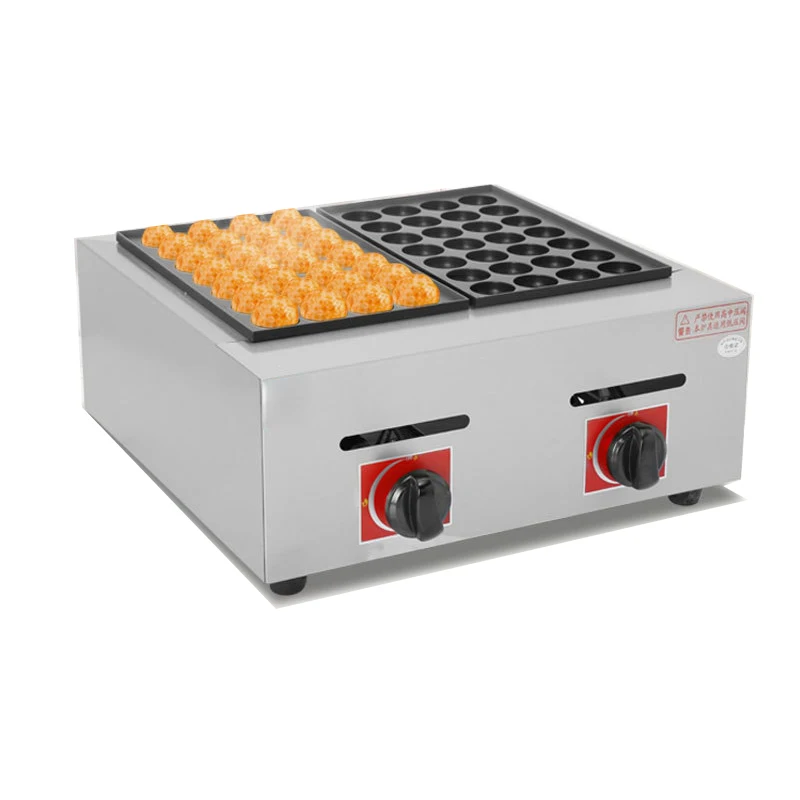 

Gas Takoyaki Maker Fish Ball Machine Octopus Balls Grill Non Stick Double Baking Pan 40mm Size Ball