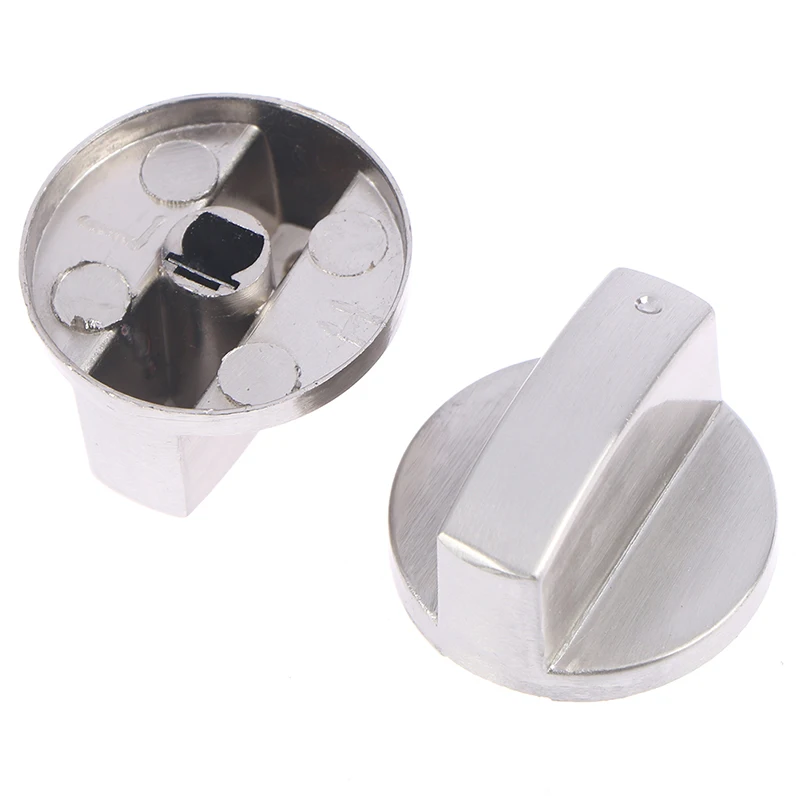 

Metal 8mm Cooker Knobs Universal Silver Gas Stove Control Knobs Adaptors Oven Switch Knobs Accessories For Kitche