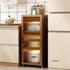 Japanese Minimalist Kitchen Cabinets for Home Kitchen Furniture Storage Cabinet Floor Multi-purpose Living Room Storage Cabinets 3