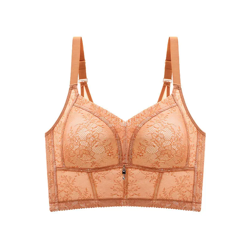 Large breasts, small rims and slim underwear women's full-cup adjustable anti-sagging bra lace bra   bras for women
