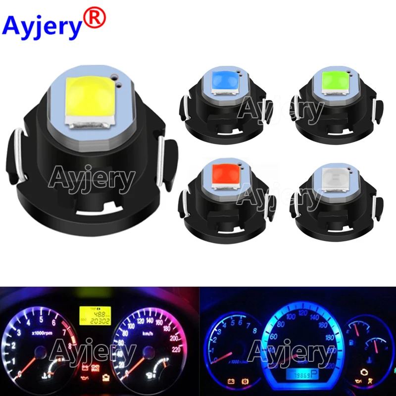 

AYJERY 500PCS T3 T4.2 T4.7 3030 1 SMD Car LED Instrument Panel Lights Dashboard Indicator Central Control Lamp Wedge Light 12V