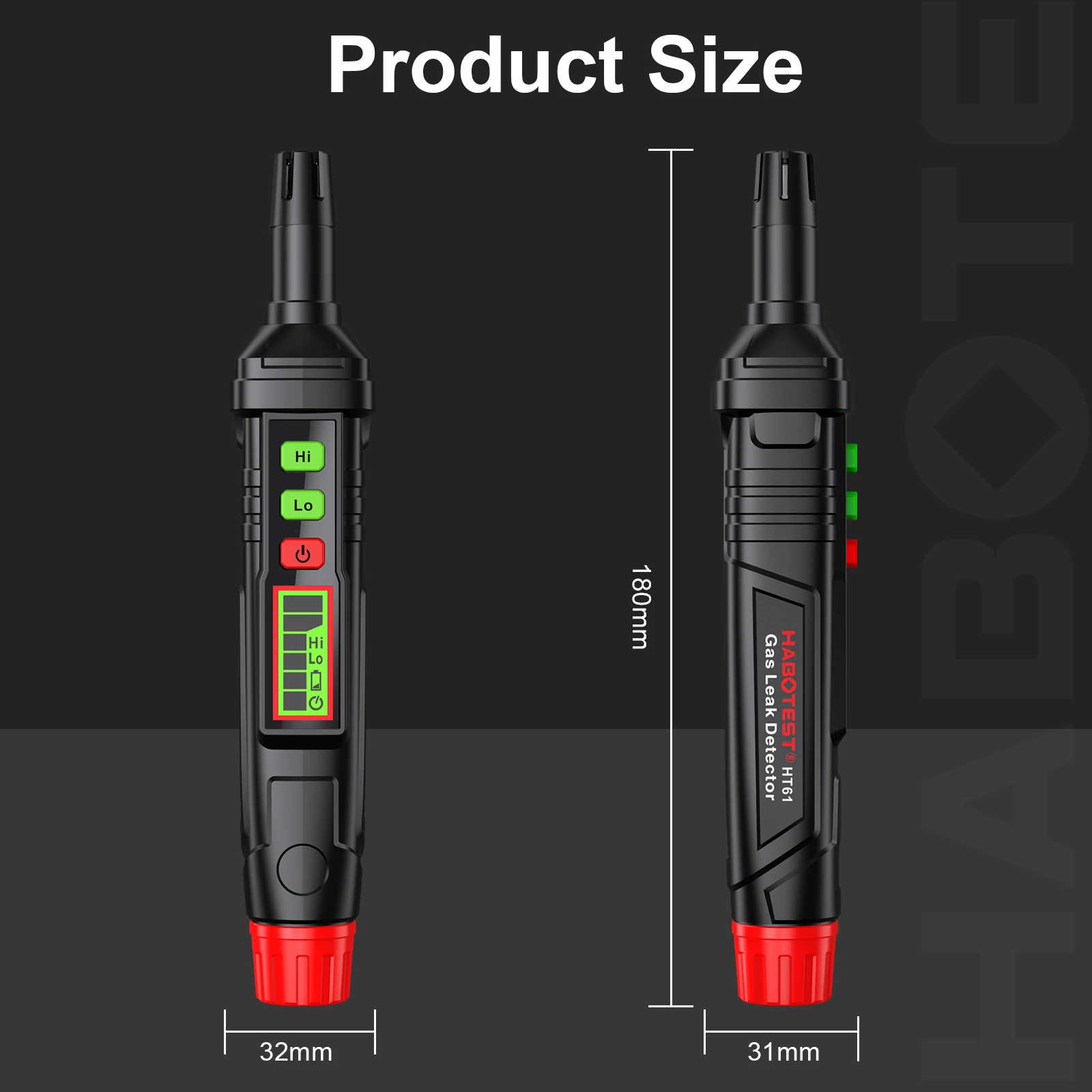 Habotest Ht61gas Lekdetector Aardgasdetector Met Hoorbaar En Visueel Alarm Draagbaar Gas Sniffer Om Brandbaar Lek Te Lokaliseren