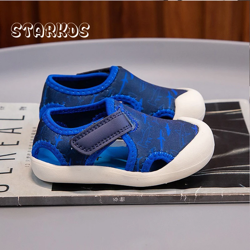 Baby Kids 2023 Summer Sport Sandals Little Boys Closed Toe Quick Dry Beach Sandalias Toddler Girls Breathable Soft Water Shoes 3