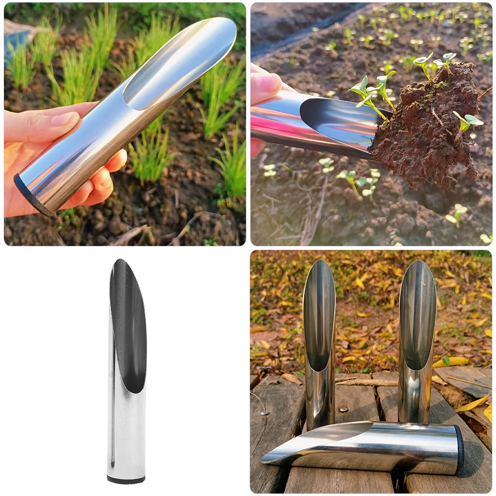 Garden Bucket Plants Transplanting Soil Scooper Glass Small Gardening Tools Stainless Steel Bonsai Scoops Supplies