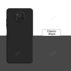 Enhanced Silicone Soft Square Phone Case Cover - Original Basic Style Accessories for Redmi Note 9S (Classic Black)