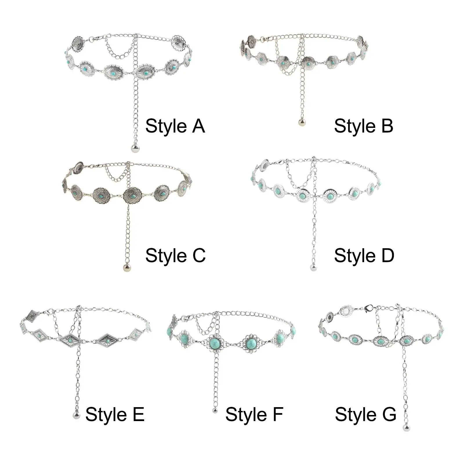

Metal Waist Chain Belt for Women Metal Chain Western Cowgirl Dress Belts for Shirts Costume Dresses Jeans