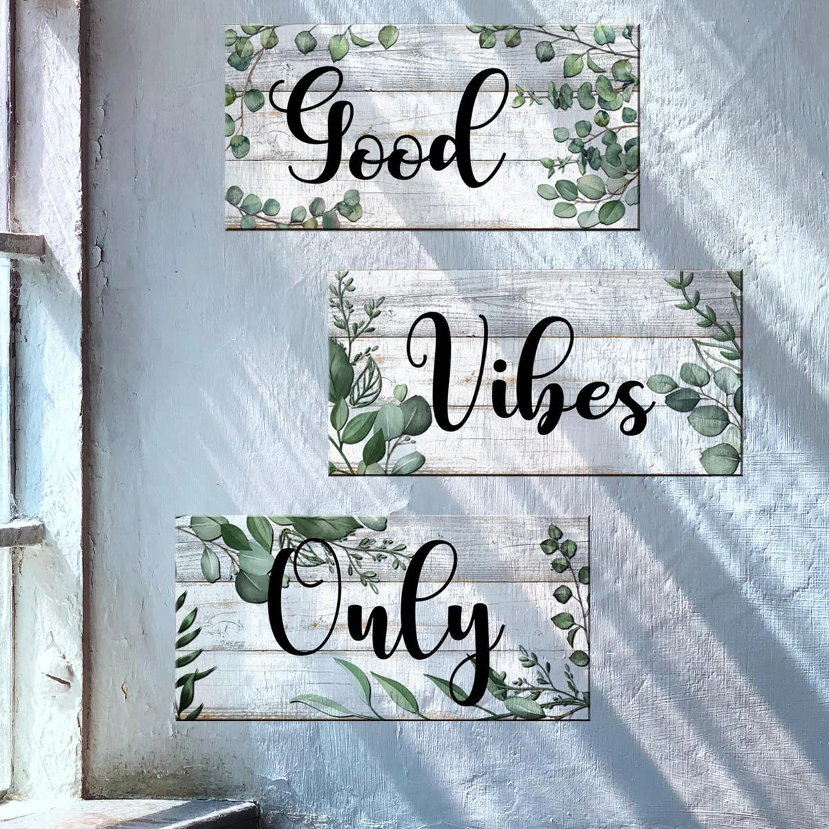 3pcs Plants And Flowers English Good Decorative Painting Wall Sticker Background Wall Decorative Wall Stickers Wallpaper Atw4011 journamm 3pcs pack 3d gilding craft stickers pet materials diy cut collage junk journal plants flowers decor sticker stationery