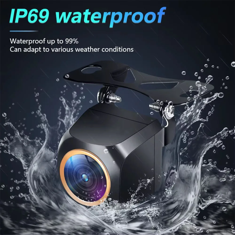 AHD 1920x1080P Car Rear View Camera 200&deg; Fisheye Golden Lens Full HD Night Vision Vehicle Back Reversing Front Camera