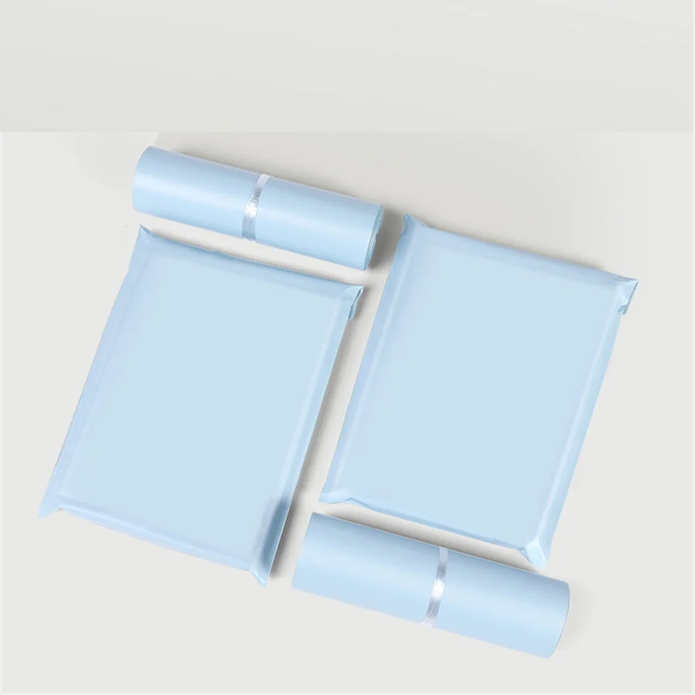 10 個ブループラスチックエクスプレス郵送袋衣類ジュエリーポリ宅配便包装封筒物流郵送保存袋