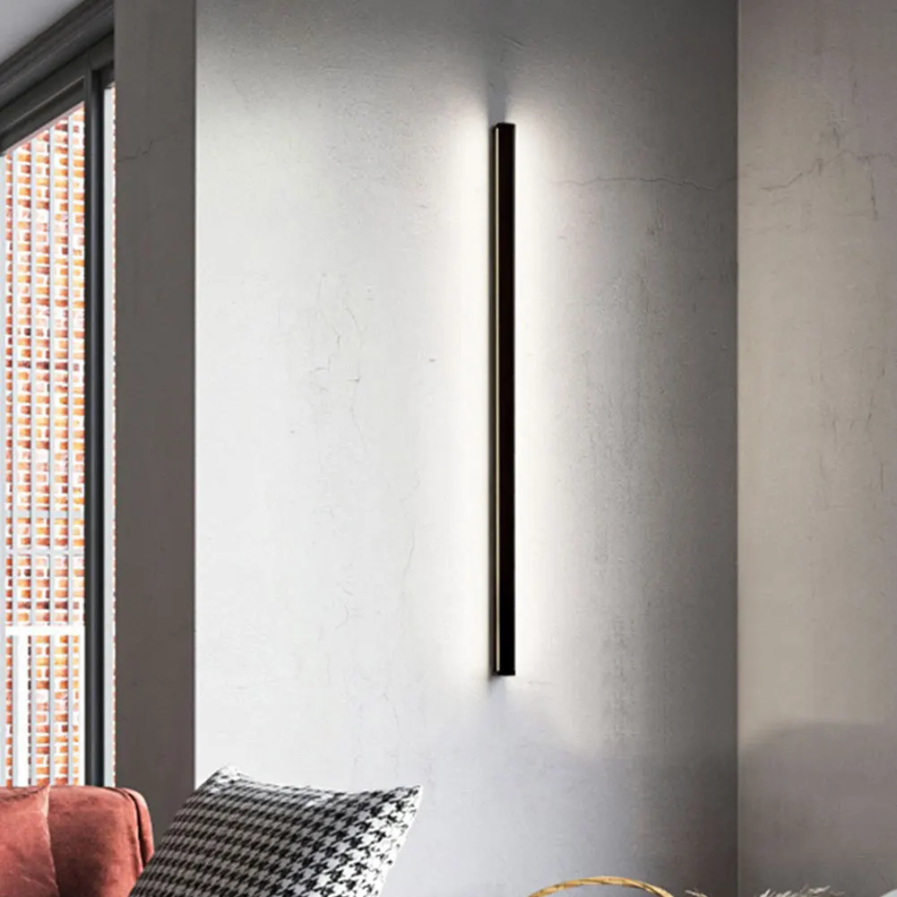 LED Long Strip Wall Lamp Bedside Hall Aisle Staircase Lighting Modern Simple Background Line Art Wall Lights for Indoor Bedroom