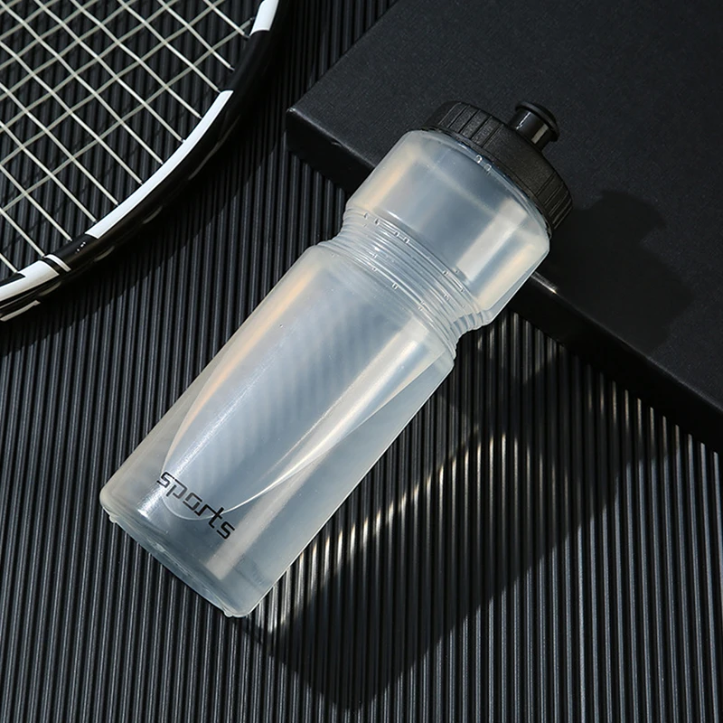 BPA 프리 플라스틱 사이클링 물병, 누수 방지 압착식 물병, 화이트 색상, 캠핑 하이킹 스포츠 자전거 주전자, 750ml
