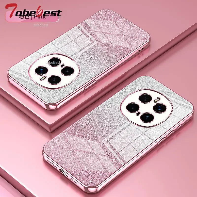 Gradient Glitter Plating Bling Soft Silicone Case Cover
